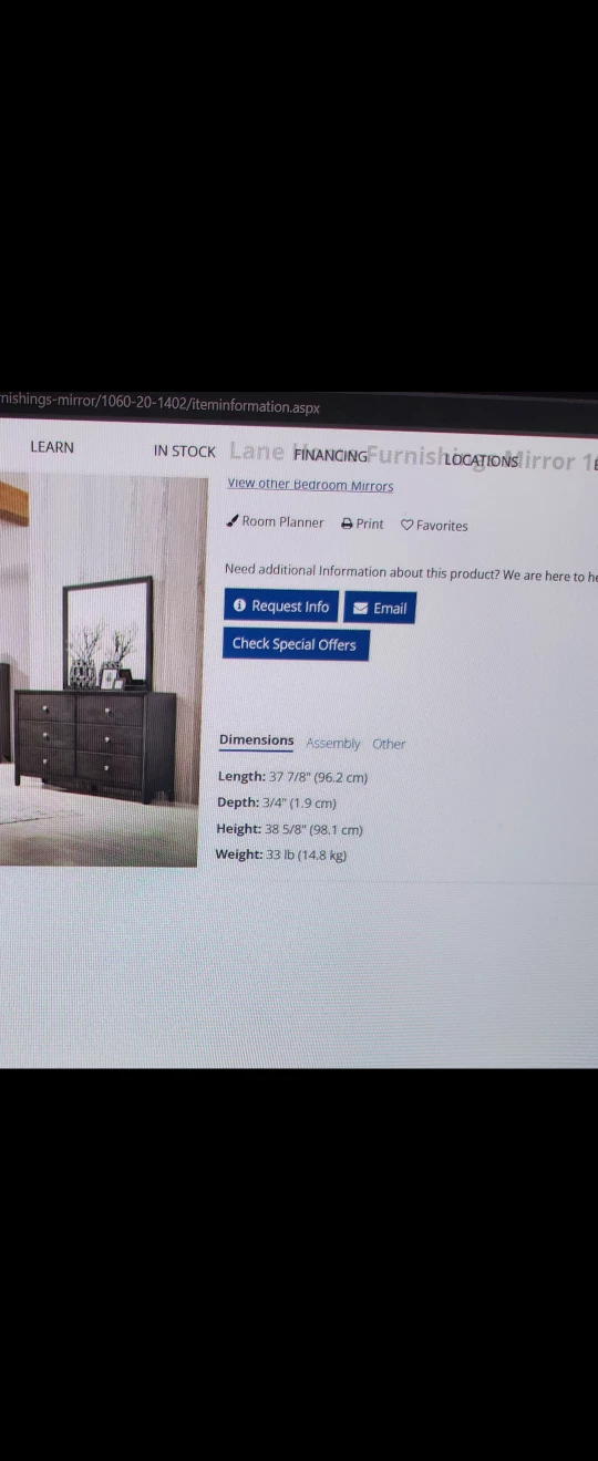 Brand New Lane Dresser Mirror - photo 2