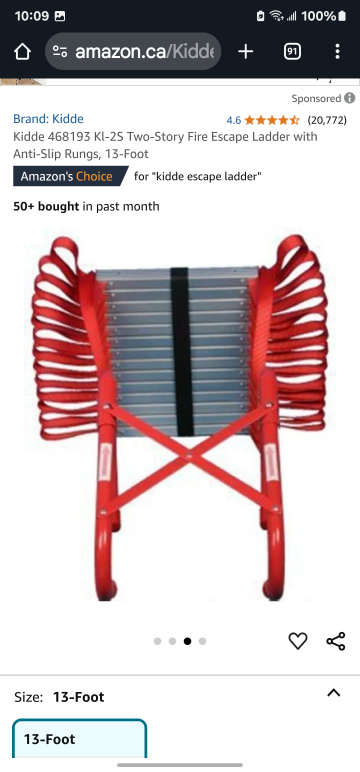 Kidde 13-Foot Fire Escape Ladder - photo 3