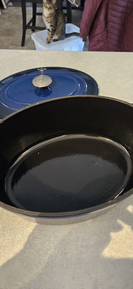 Blue Enamel Cast Iron Dutch Oven - photo 2