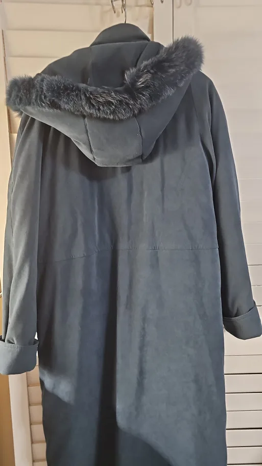 Nuge Collection Long Winter Coat with Fur Hood #ThriftyPicks image indicator(4)