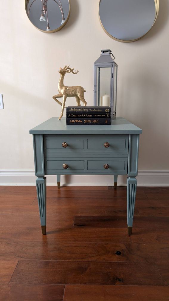 2 Vintage MCM Nightstands in Teal - photo 4