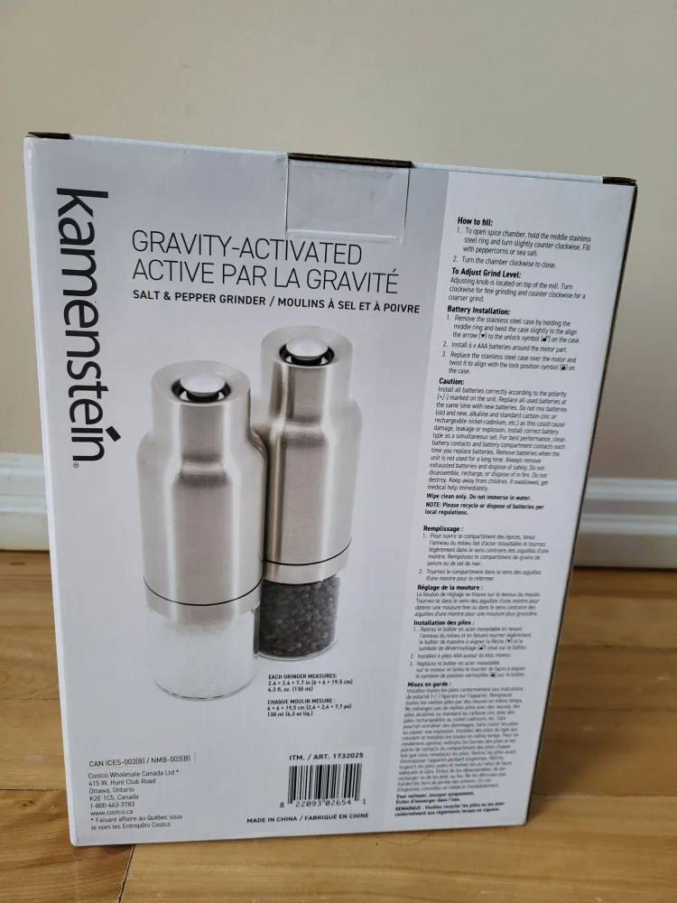 NEW! Electric Gravity Salt & Pepper Grinder image indicator(3)
