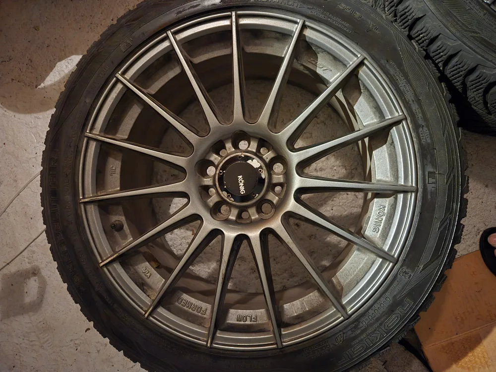 Konig Rennform 17x8.0 5x112 Matte Grey Wheels VW Audi set of 4 image indicator(7)