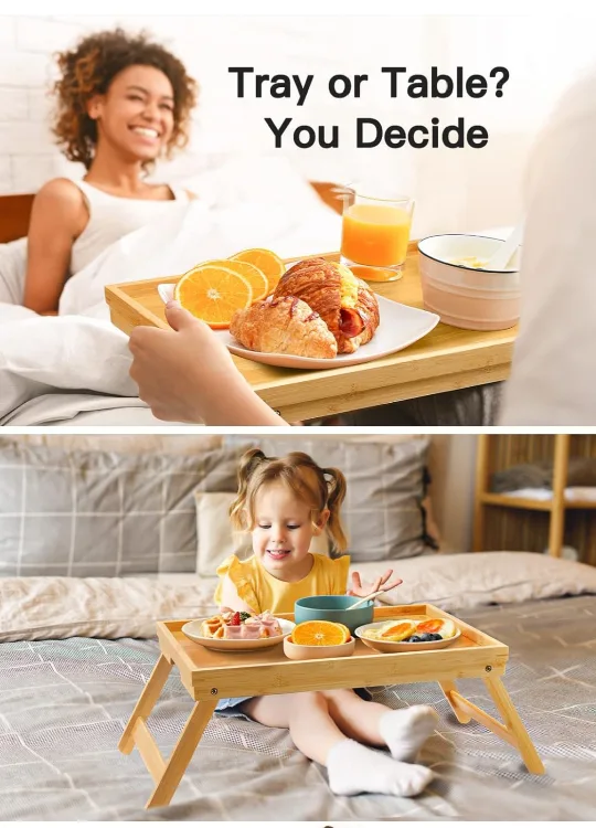 Bamboo Serving Tray Table image indicator(5)