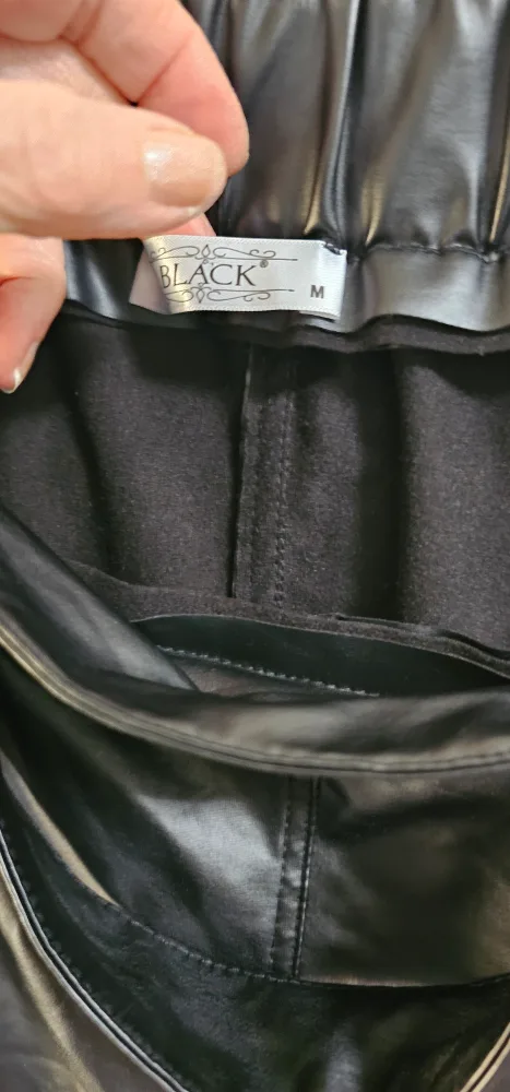 Black Faux Leather Shorts with Belt image indicator(6)