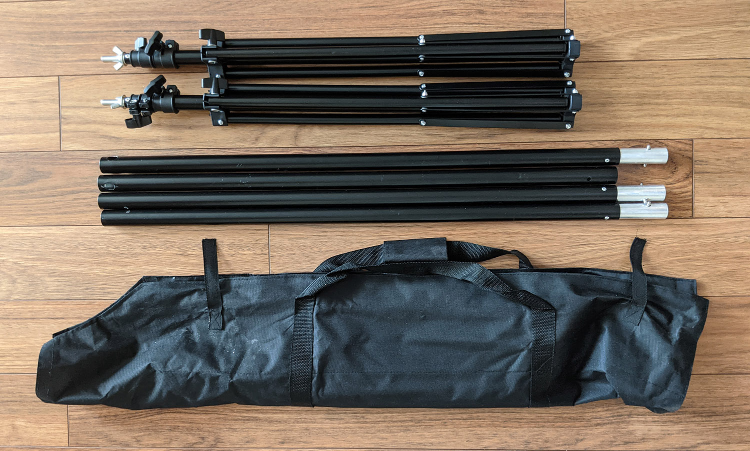 Photography Background Stands + Three Fabric Backgrounds - EUC