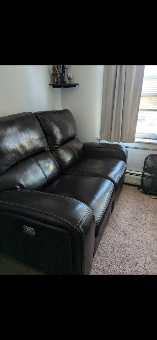 Leather Reclining Loveseat