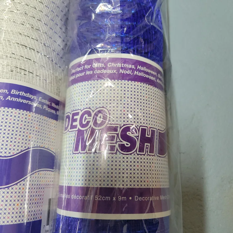 Deco Mesh Rolls - White and Blue image indicator(2)