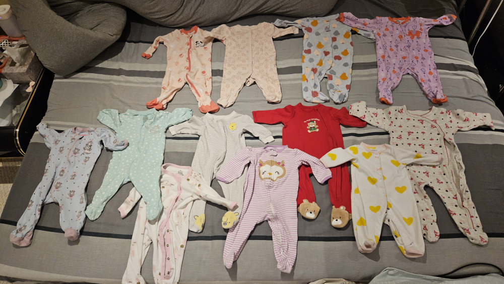 Baby Sleep and Play Onesies - 6-9 Months & Newborn - photo 2