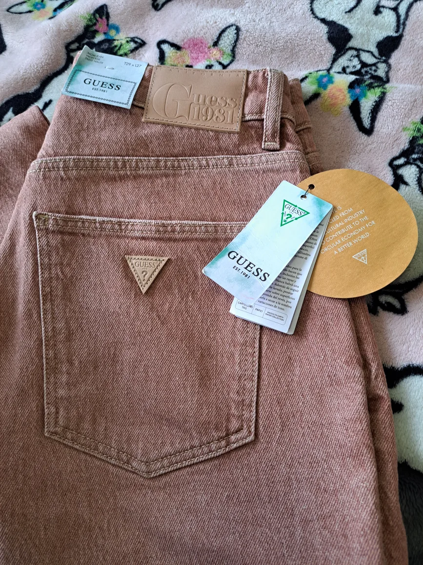 Ladies Smart Guess Recycled Cotton Plush Pink Jeans - size 29 image indicator(2)