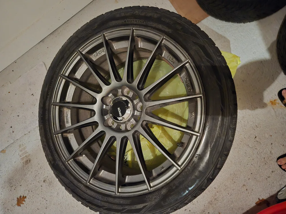 Konig Rennform 17x8.0 5x112 Matte Grey Wheels VW Audi set of 4 image indicator(2)