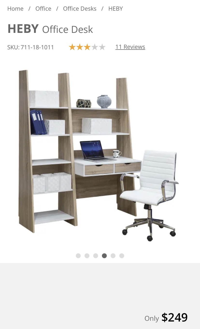 HEBY Office Desk with Bookcase - photo 2