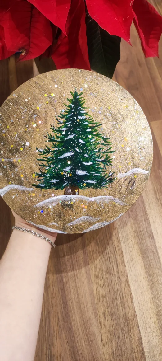 Hand painted Christmas Tree image indicator(3)