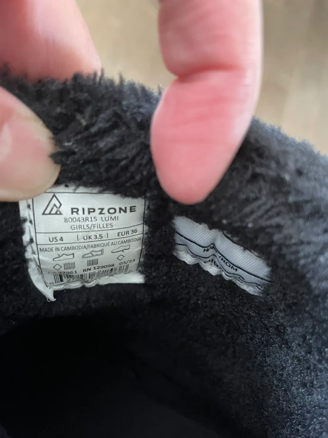 Ripzone Girls' Black Boots Size US 4 image indicator(4)