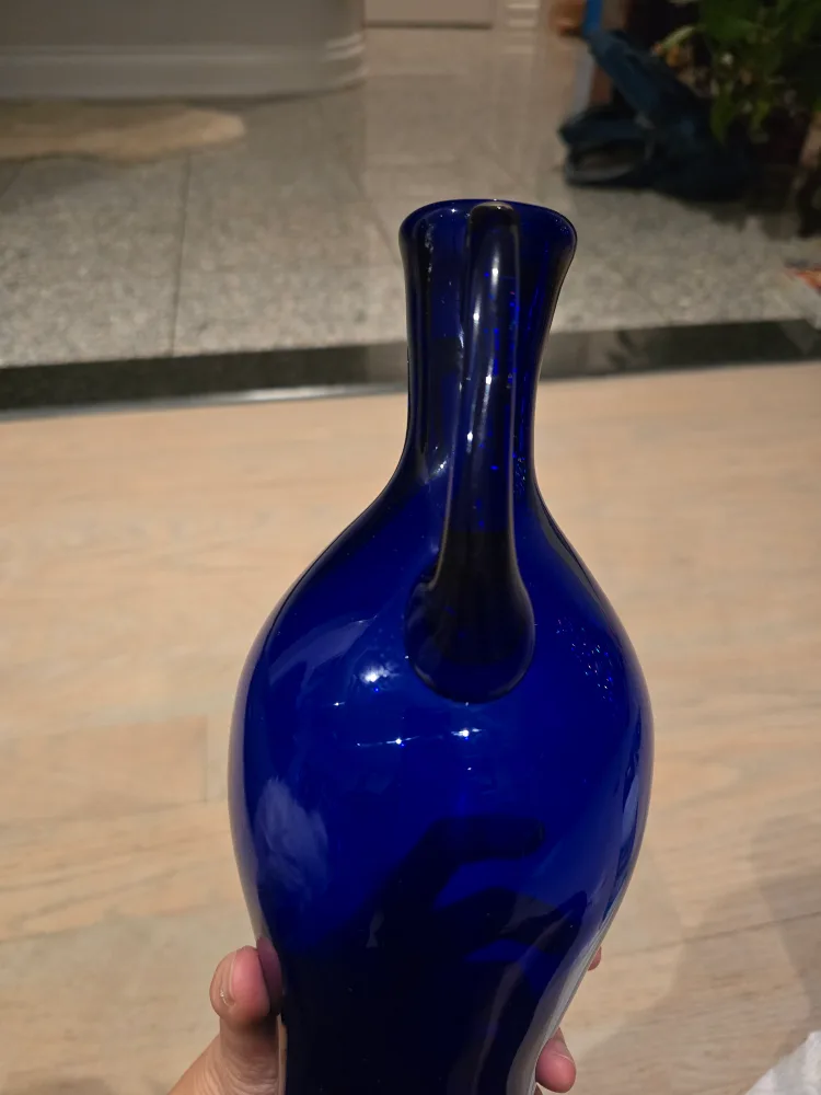 Cobalt Blue Glass Pitcher Vase image indicator(6)