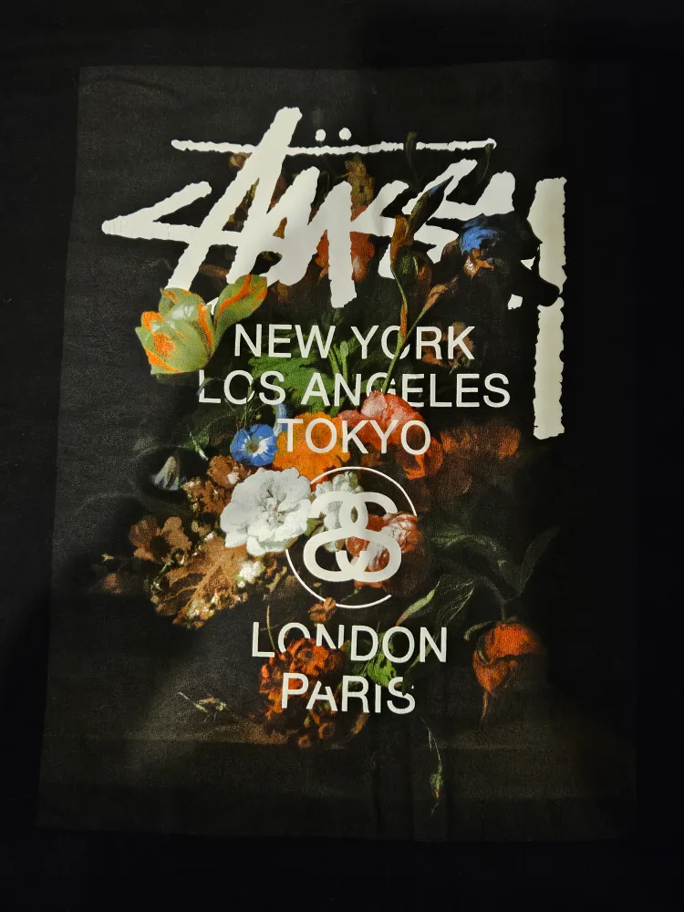 Stüssy Black WT Floral T-Shirt S image indicator(2)