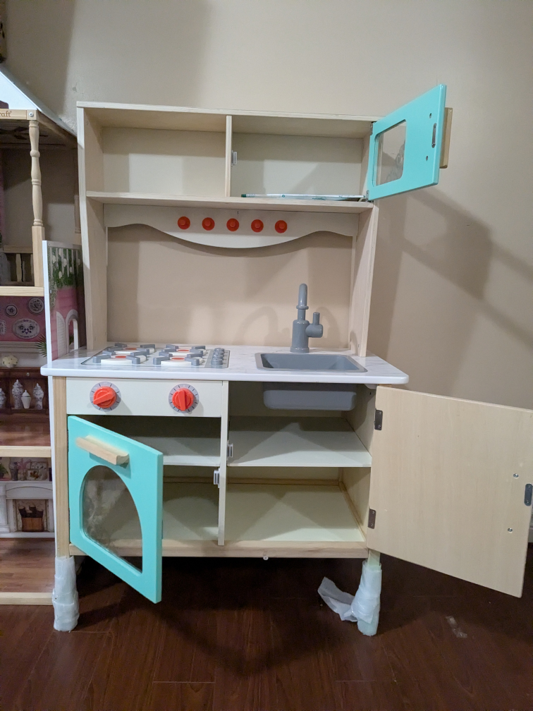 Montessori Wooden Play Kitchen with Accessories - photo 2