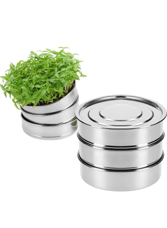 Soligt 4-Piece Stainless Steel Sprouting Tray image indicator(6)