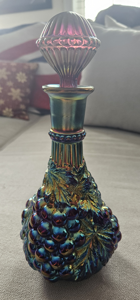 Vintage Indiana Grape Decanter