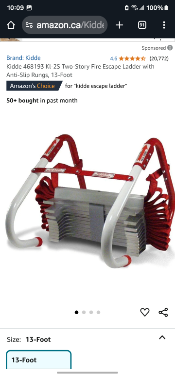Kidde 13-Foot Fire Escape Ladder - photo 2
