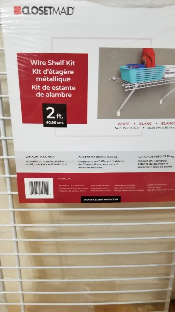 Closetmaid 2 ft Wire Shelf Kit # ThriftyPicks image indicator(2)