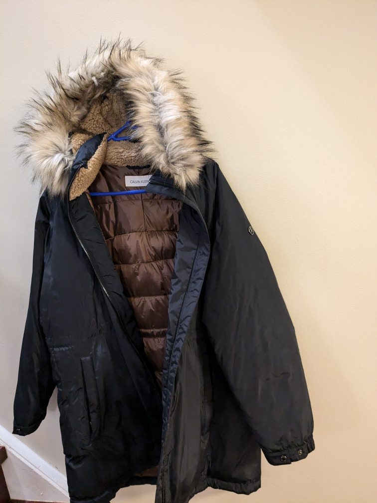 Calvin Klein Winter Jacket with Faux Fur Hood