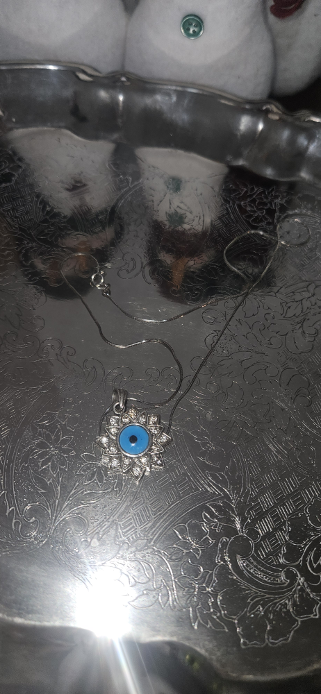 Evil Eye Necklace 925 K stamped new - photo 4