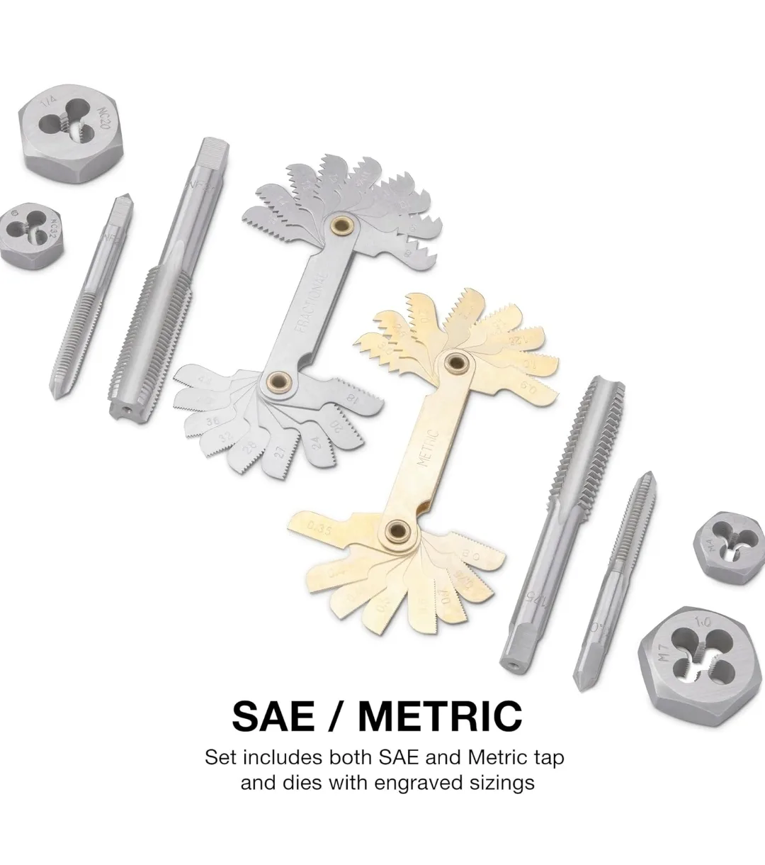 NEIKO 00908A SAE and Metric Tap and Die Set image indicator(6)