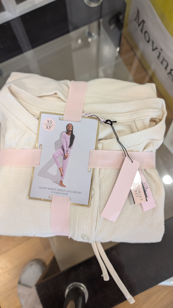 Victoria's Secret Glow Waffle Henley Jogger Set - XS