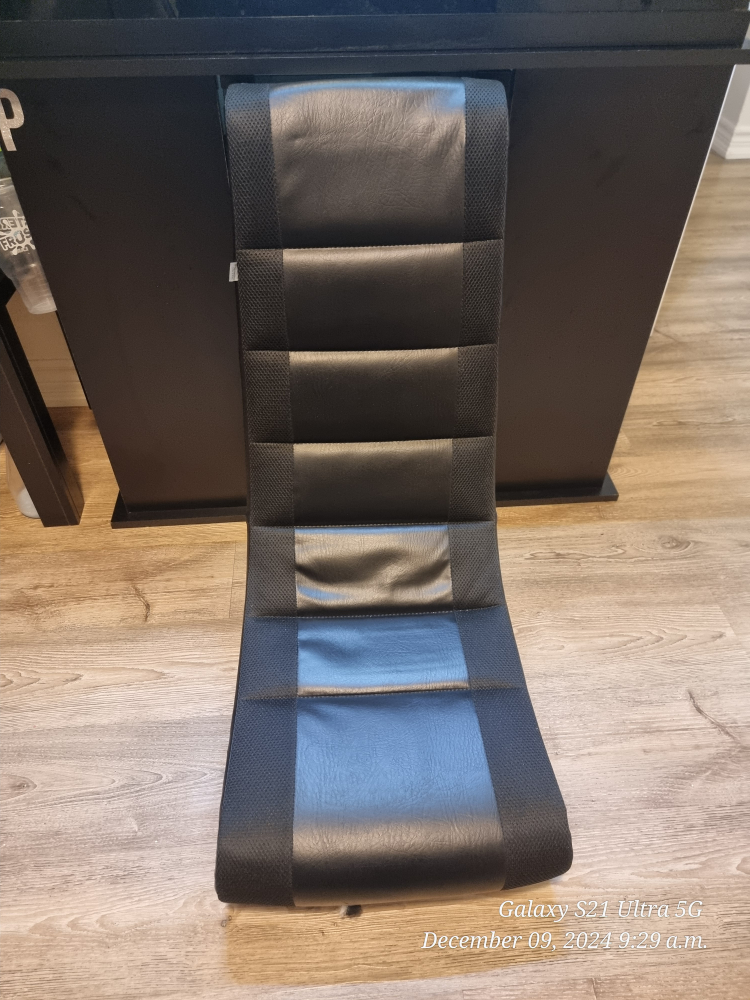 Black Floor gaming rocker chair