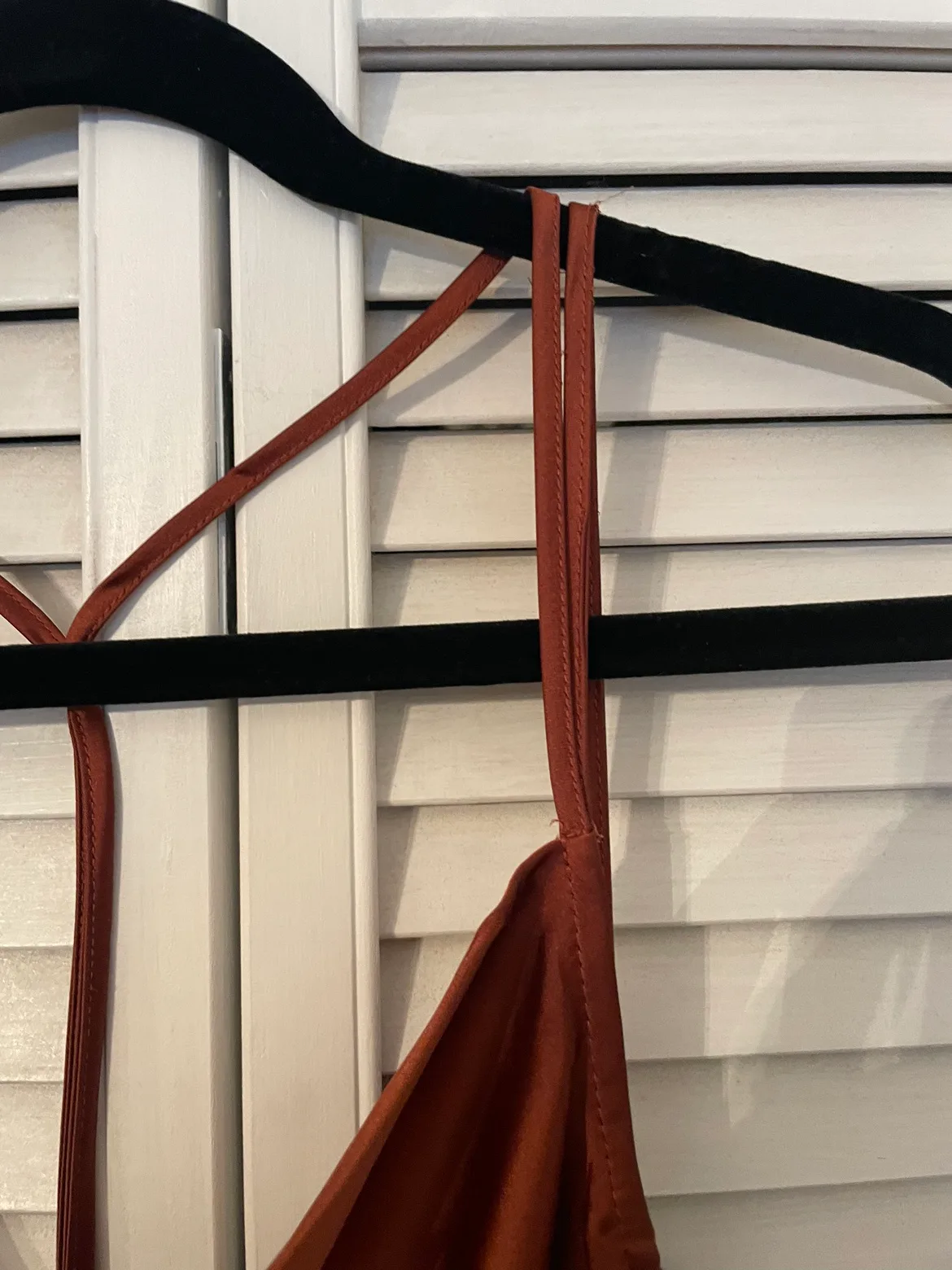 Brown cowl neck dress image indicator(3)