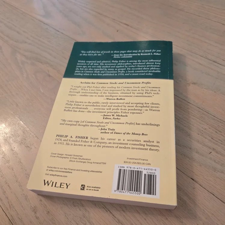 Common Stocks And Uncommon Profits by Philip A.Fisher image indicator(6)