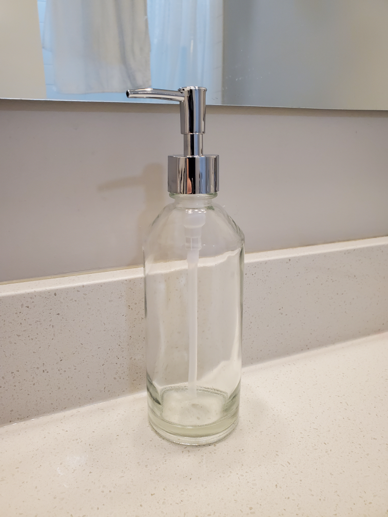 Glass Soap Dispenser Pump Bottle #freecycle