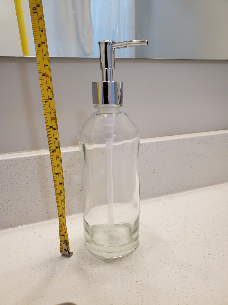 Glass Soap Dispenser Pump Bottle #freecycle - photo 2