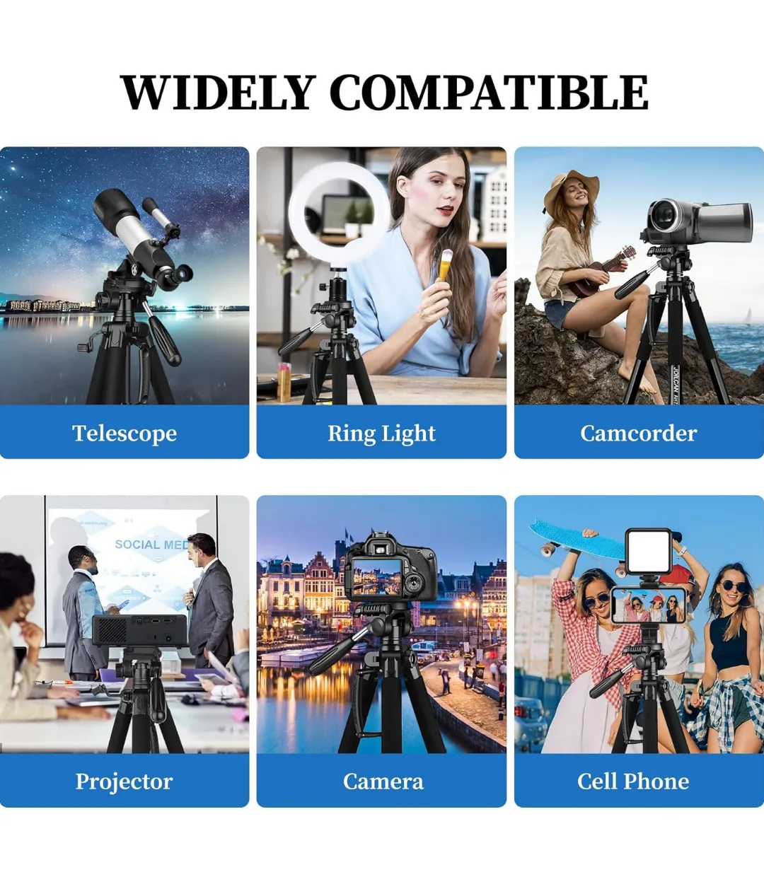 Camera Tripods Lightweight and Portable 74" image indicator(6)