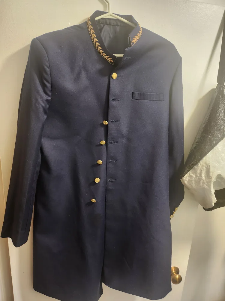 Men's Navy Blue Sherwani image indicator(2)