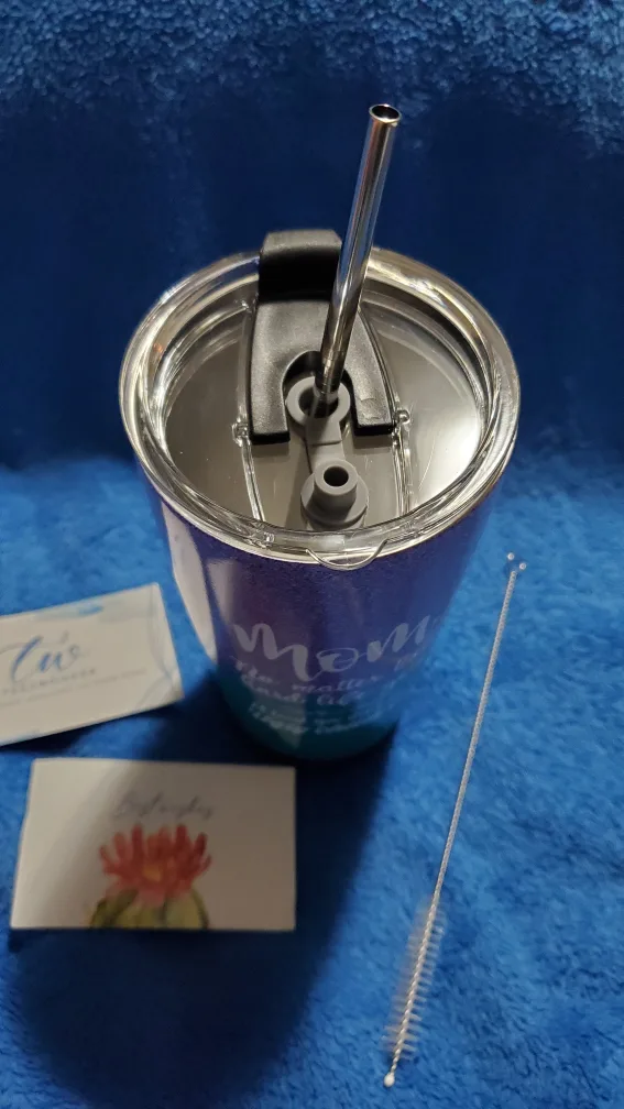 Mom's Tumbler with Lid and Straw, 20oz image indicator(4)