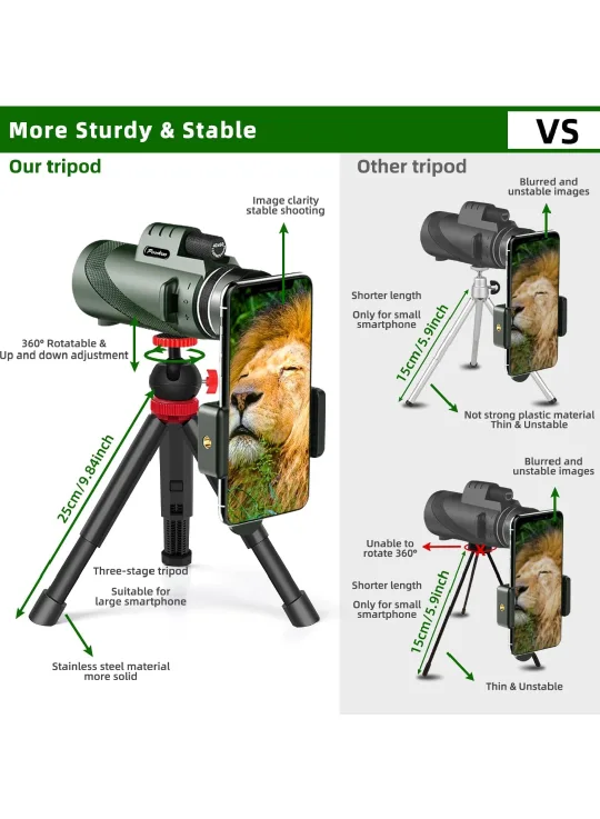 Telescope with Tripod and Phone Adapter image indicator(5)