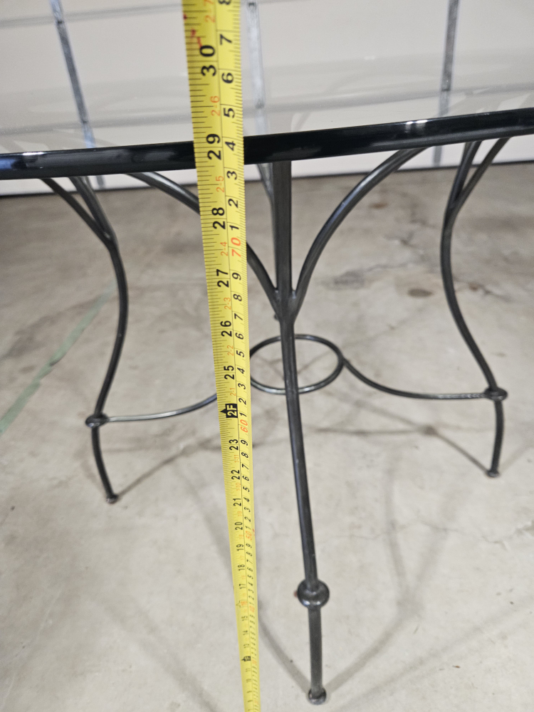 Glass and Metal Round Table - photo 2