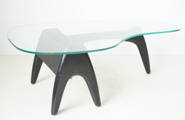 Mid Century Modern vintage glass coffee conversation table