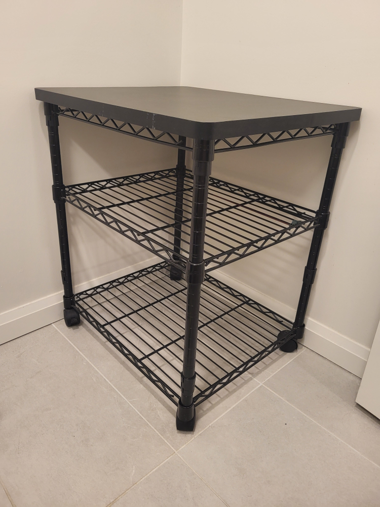 Black 3-Tier Rolling Utility Cart - photo 2