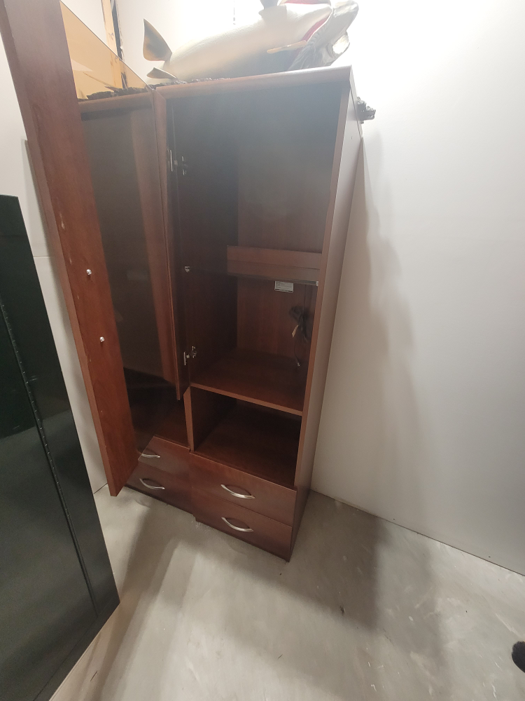 2 -Wood Cabinets with Glass Doors - photo 2