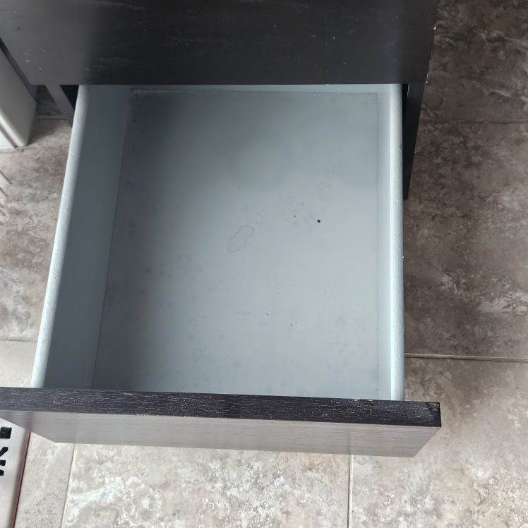 Black Nightstand with Two Drawers - photo 2