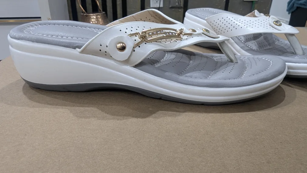 White Platform Sandals Size 38 #ThriftyPicks image indicator(3)