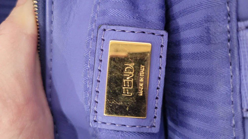 Fendi 2Jours  Purple Leather Handbag image indicator(9)