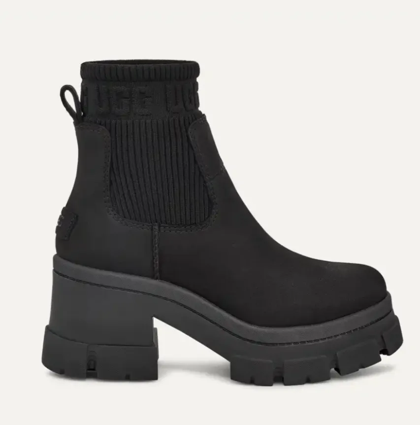 UGG Black Platform Ankle Boots thumbnail