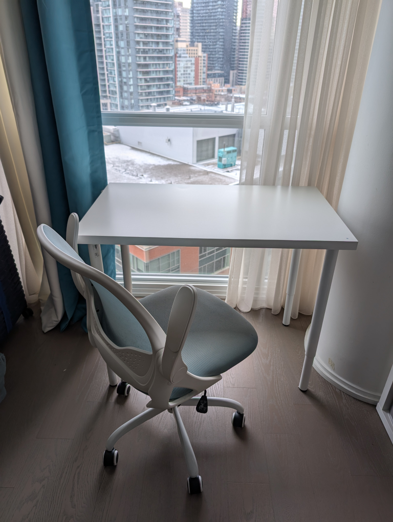 IKEA Desk with Ergonomic Chair