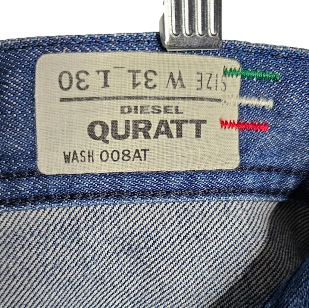 Diesel Quratt Straight Leg Button Fly Jeans men's 31 waist image indicator(6)