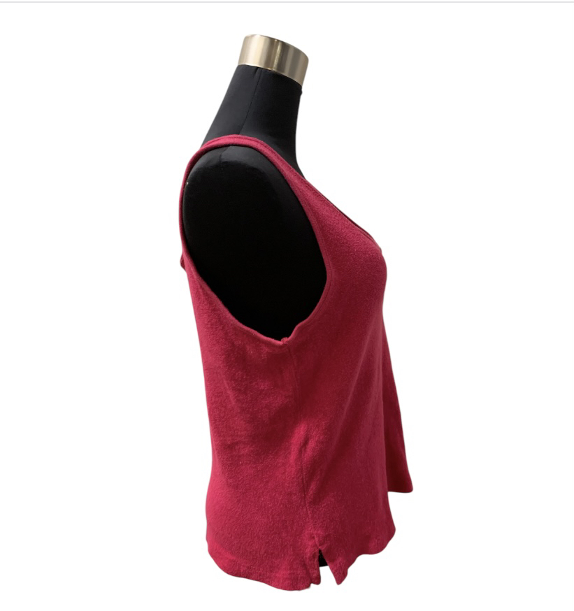 Vintage 80s Pink Sleeveless Terrycloth Tank Top - photo 2