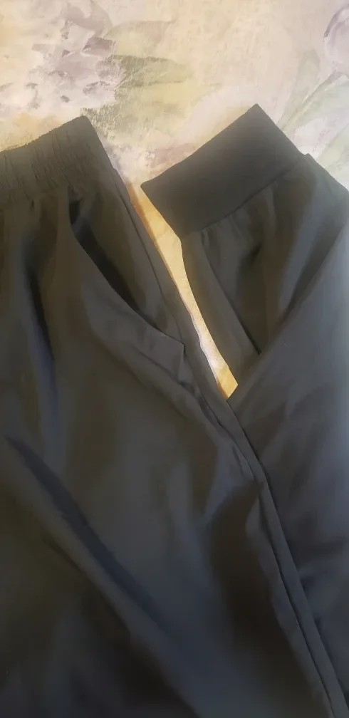 AMAZING Bobeau Black SILKY Sweatpants. Size L. NEW image indicator(3)